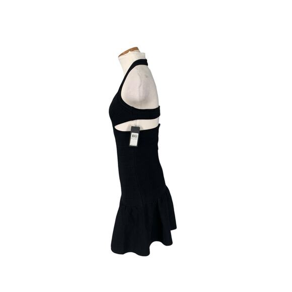 Guess Sweater Mirage Cut Out Bandage Black Dress W41K0IZ0HR0 NWT $138 XS - Picture 6 of 11